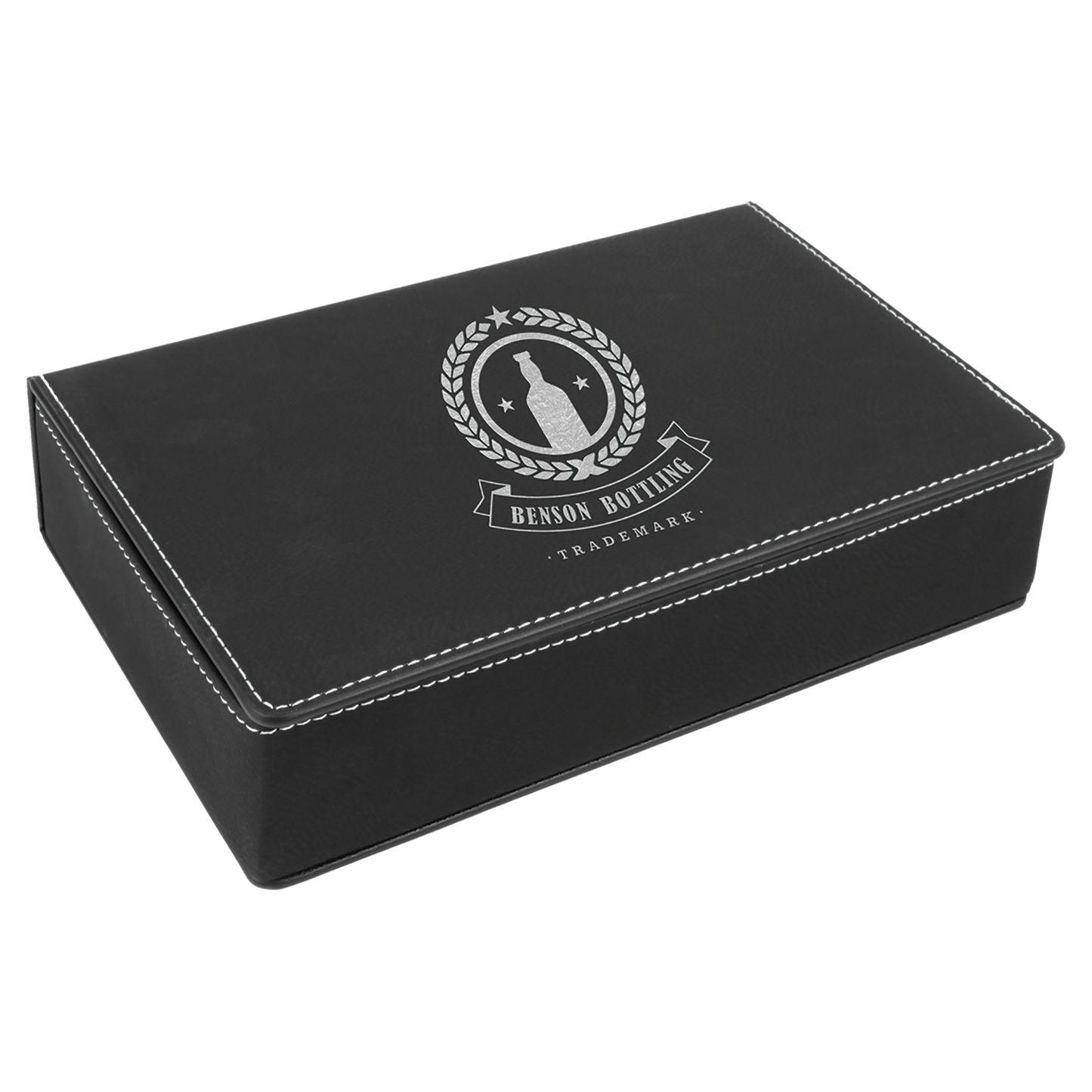 Custom Flask Gift Set - Metal - Black