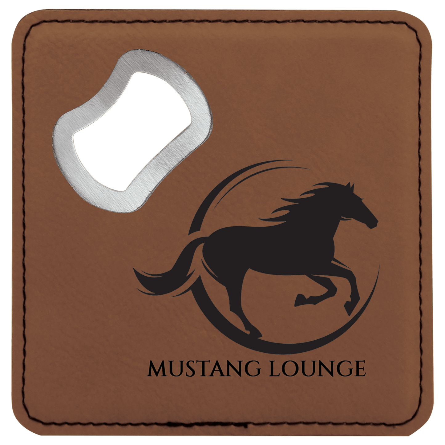 Coaster Bottle Opener - Dark Brown