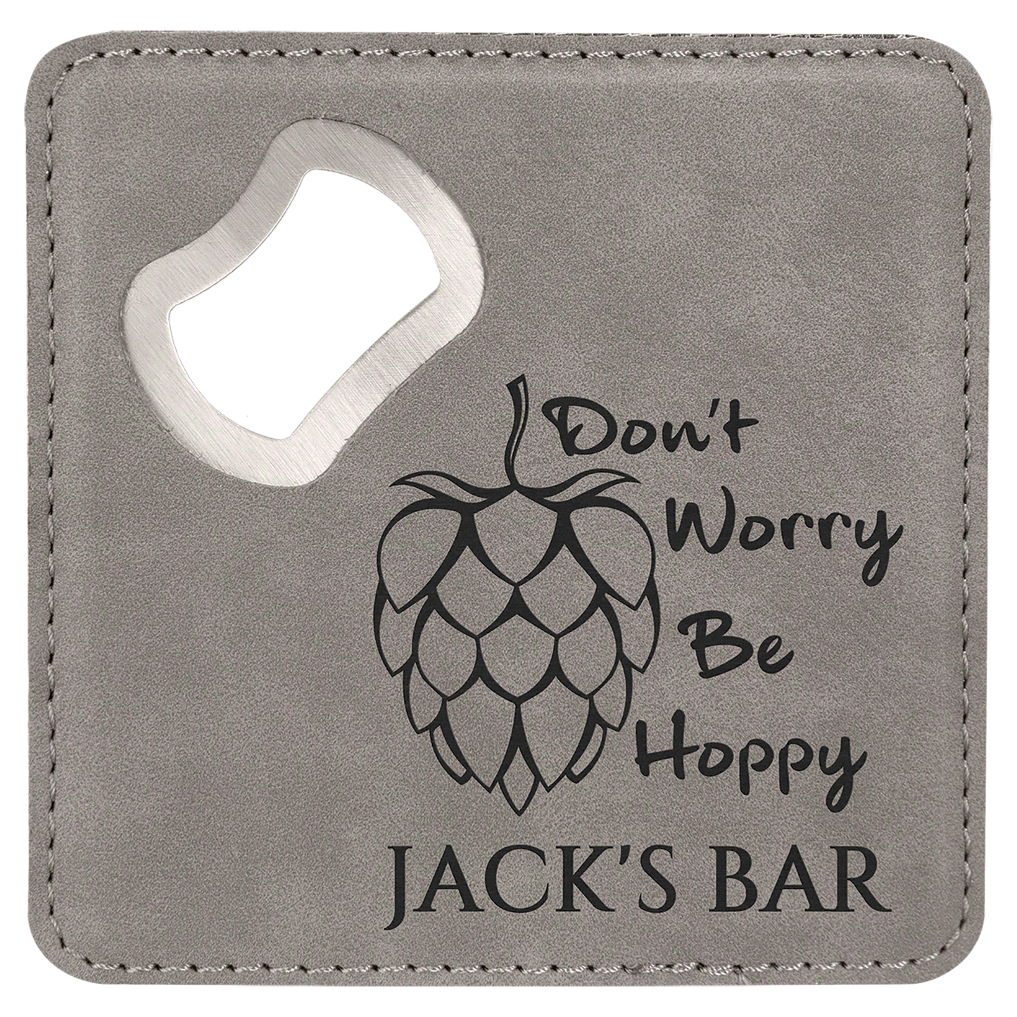 Coaster Bottle Opener - Grey