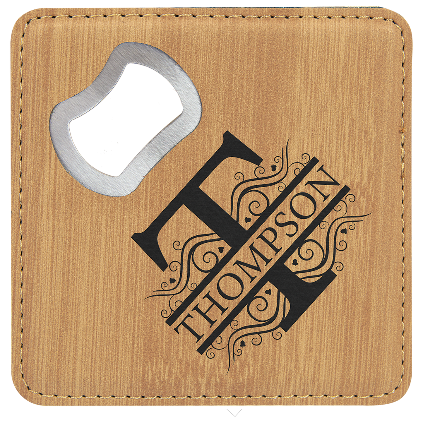 Coaster Bottle Opener - Bamboo