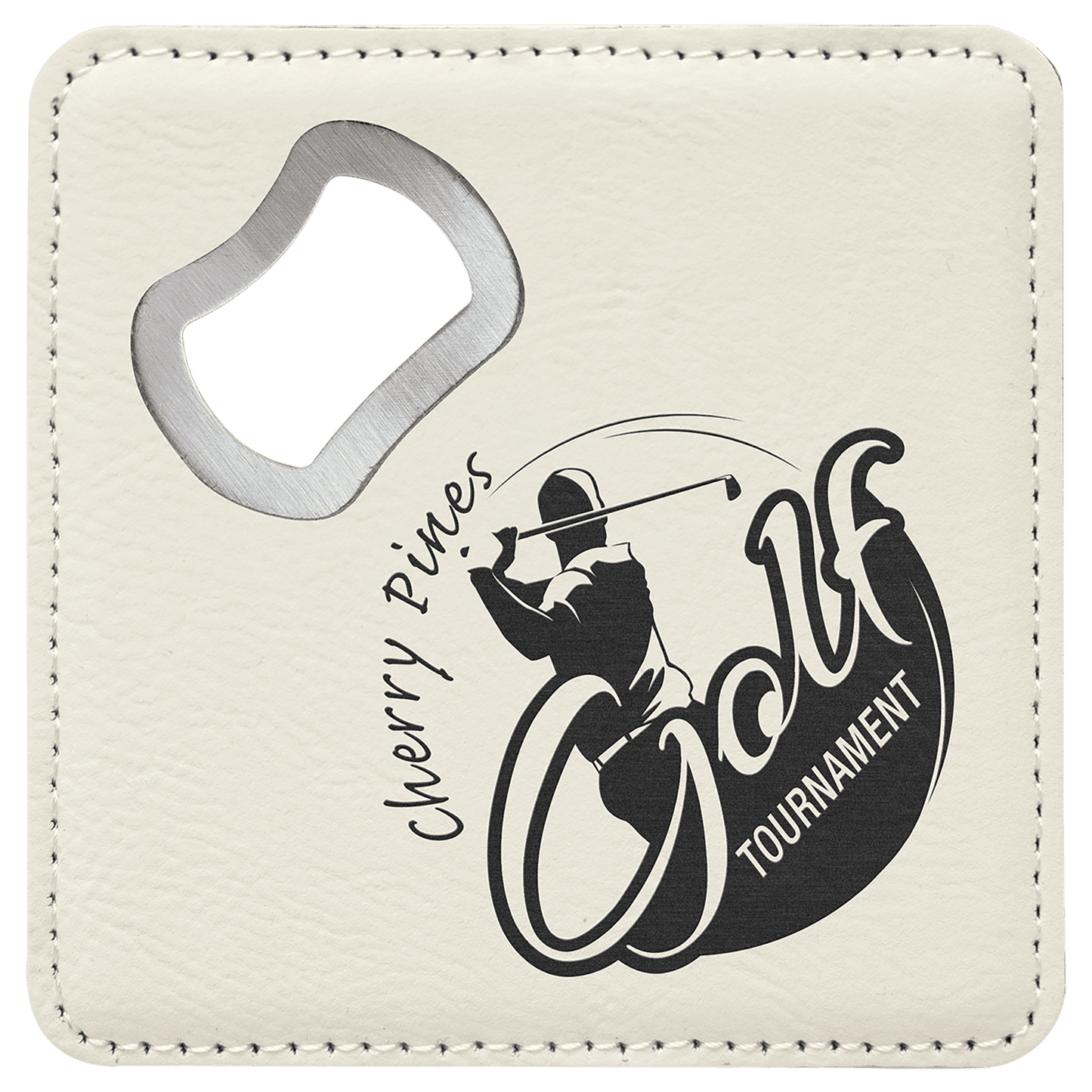Coaster Bottle Opener - White