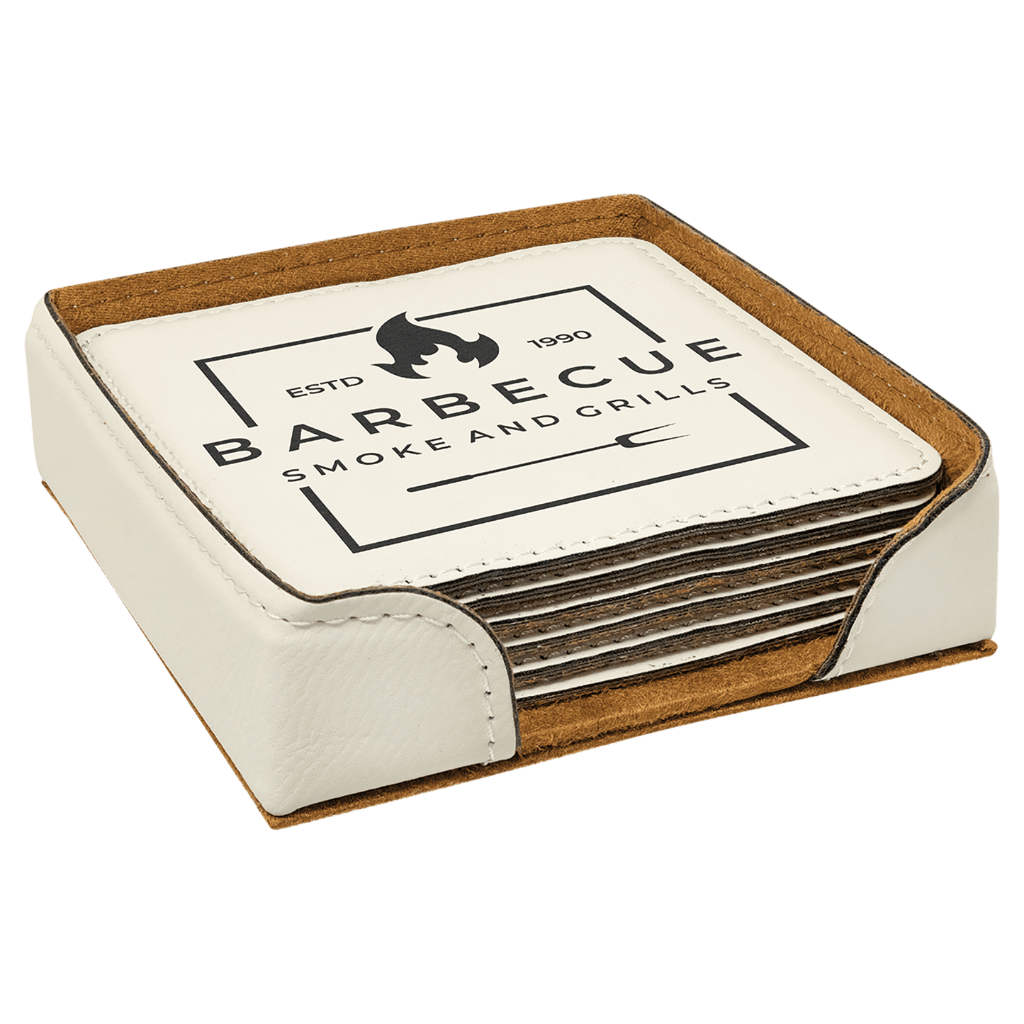 Custom Coaster set - Square - White