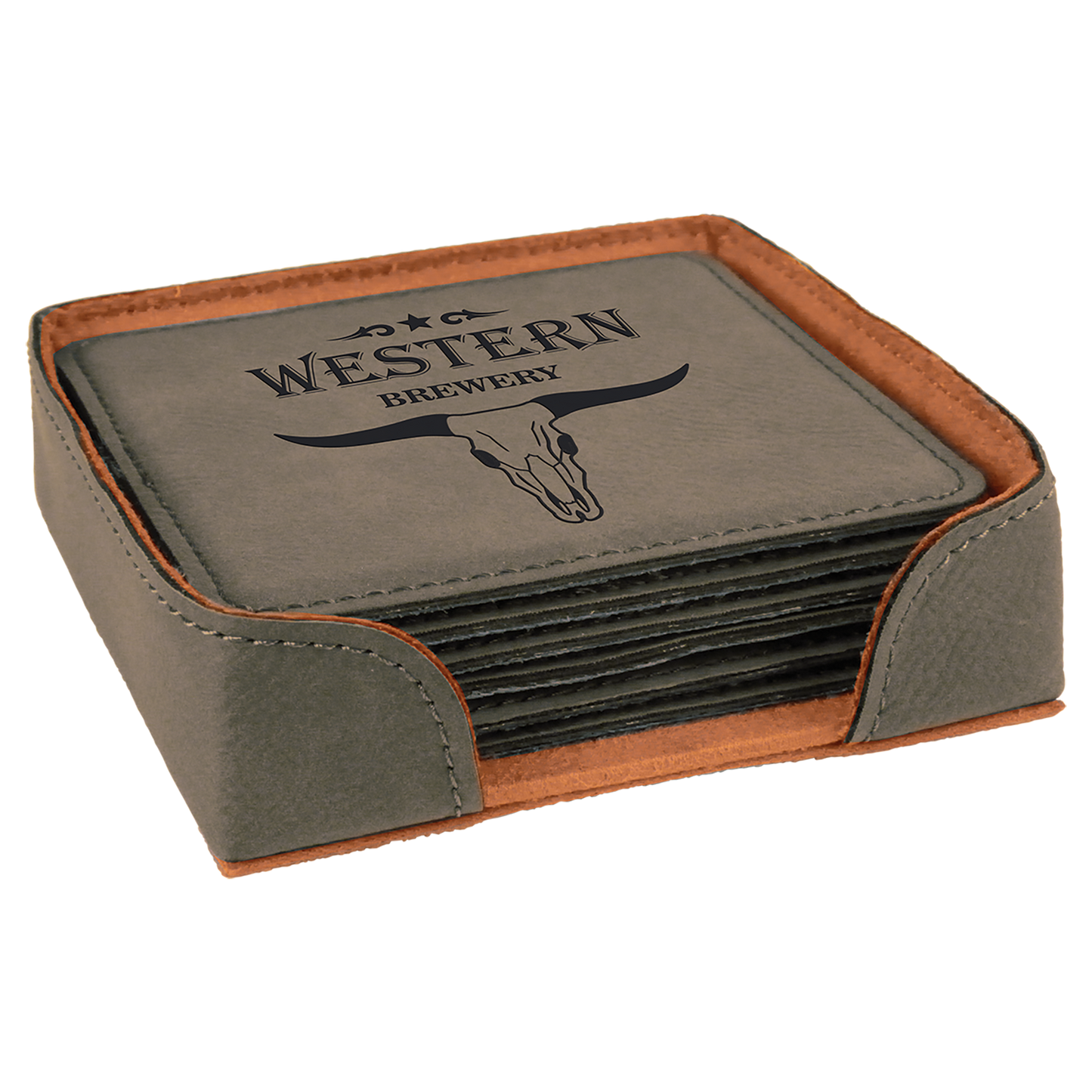 Custom Coaster set - Square - Grey