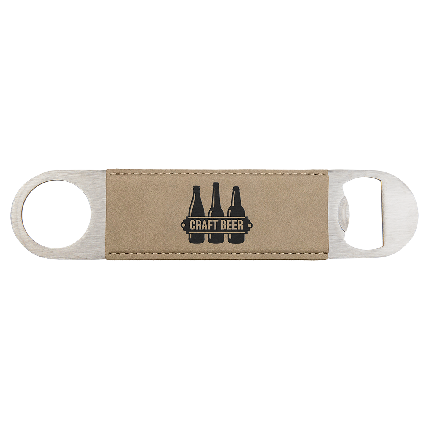Custom Bottle Opener - Light Brown