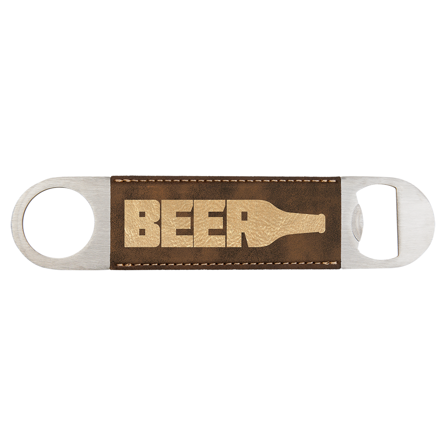 Custom Bottle Opener - Rustic with Gold Engraving