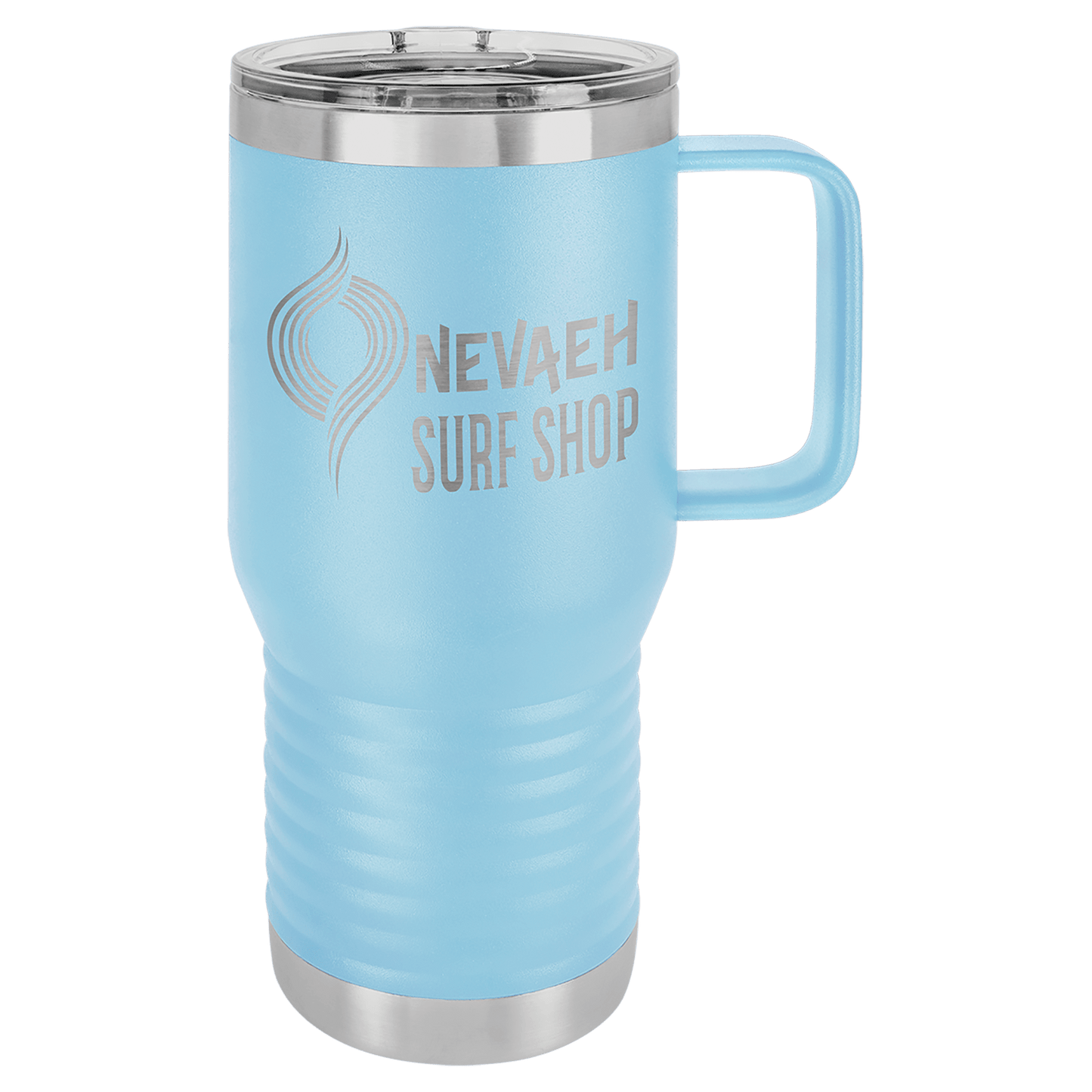 Custom Travel Mug - 20 Ounce - Light Blue