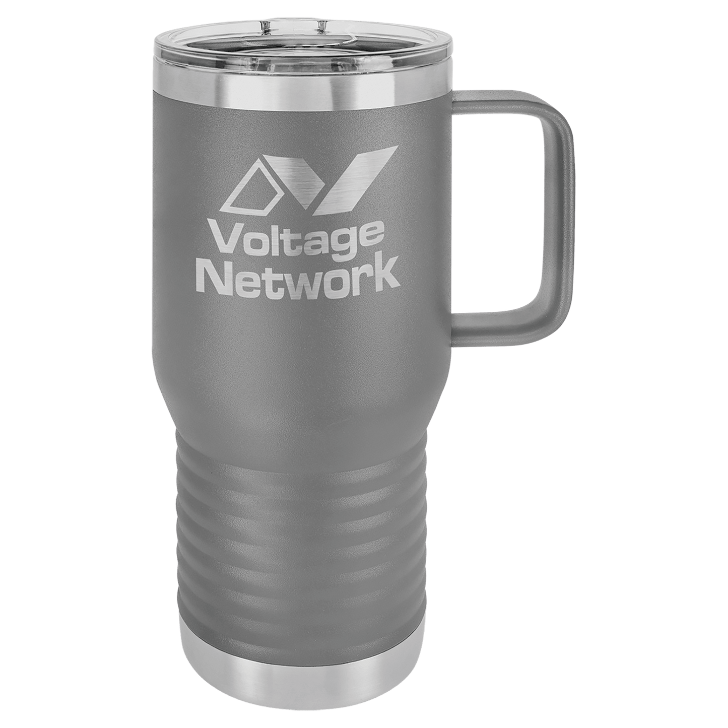 Custom Travel Mug - 20 Ounce - Grey