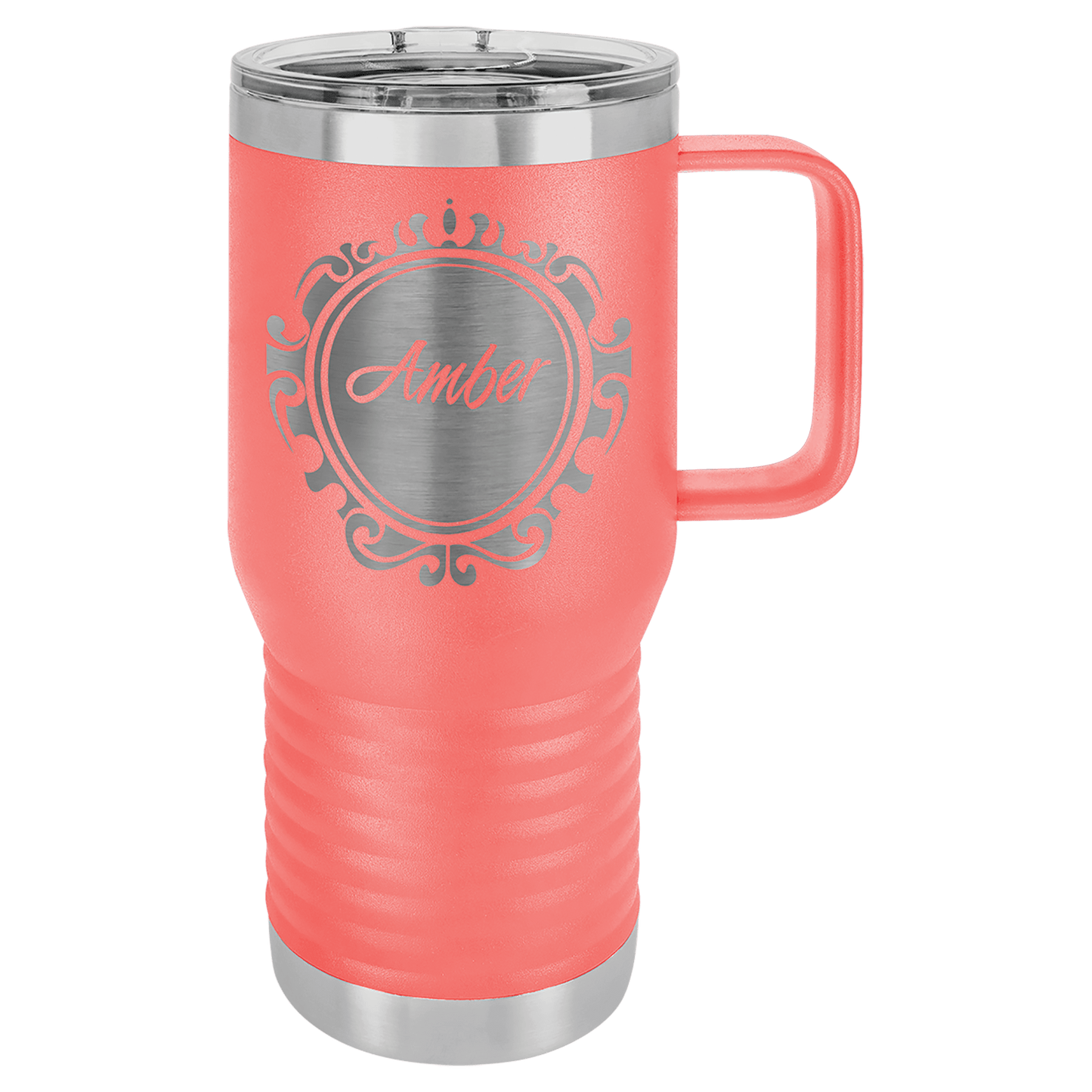 Custom Travel Mug - 20 Ounce - Coral