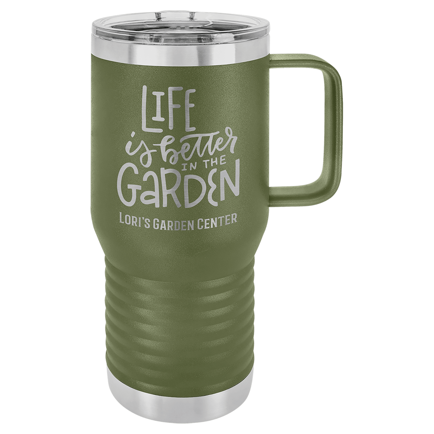 Custom Travel Mug - 20 Ounce - Olive