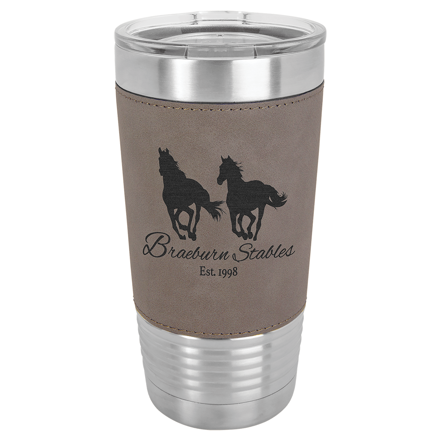 Leather Tumblers - 20 ounce - Grey