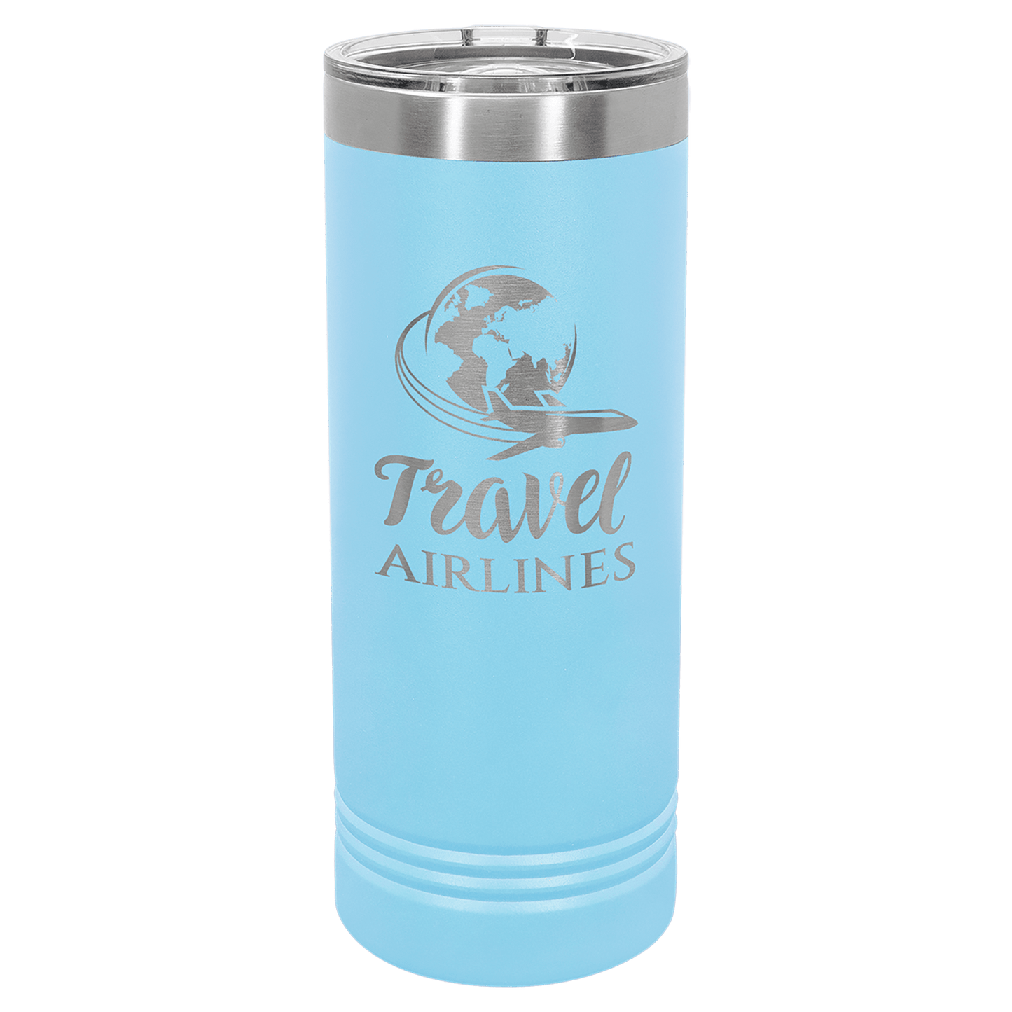Custom Skinny Tumbler - Light Blue