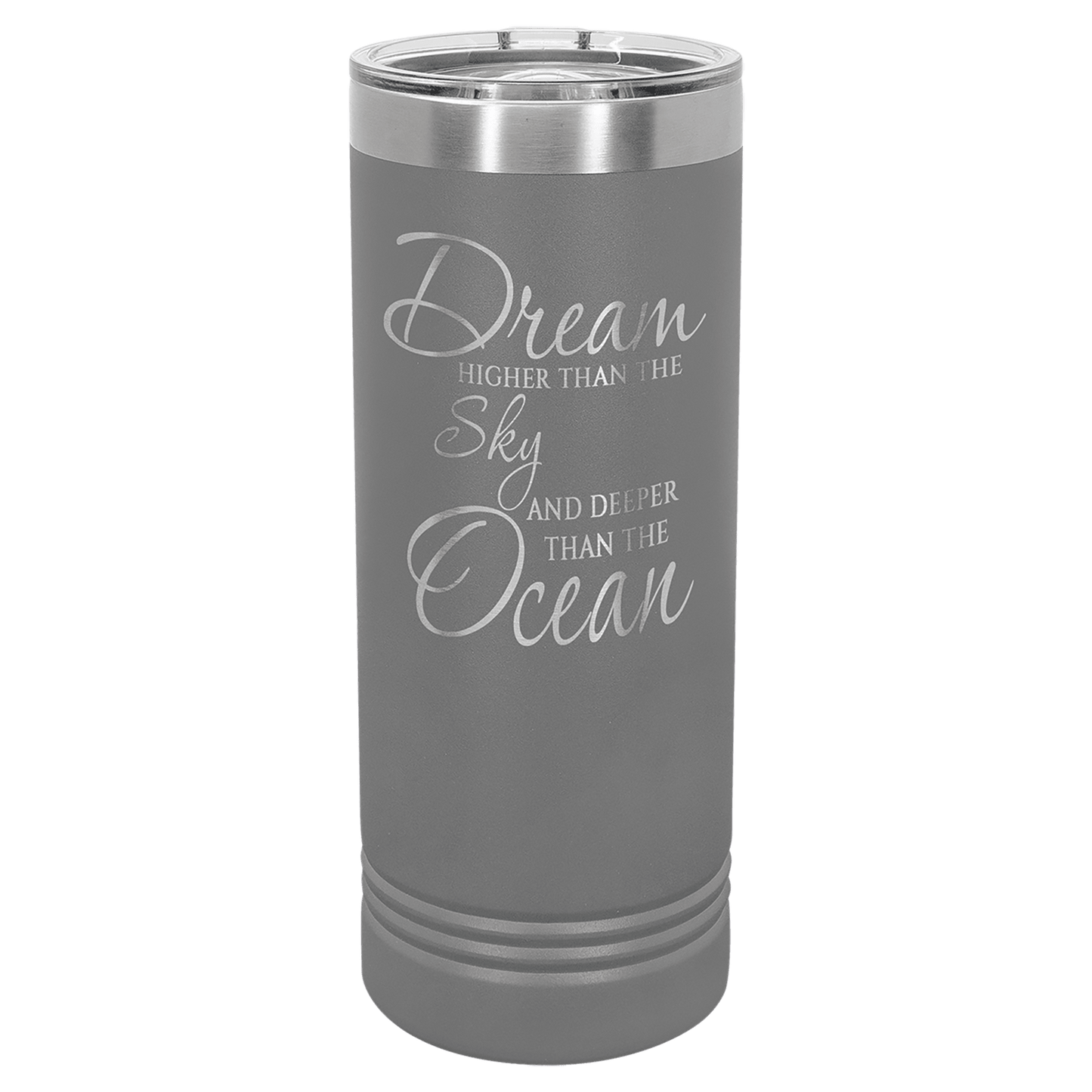Custom Skinny Tumbler - Grey