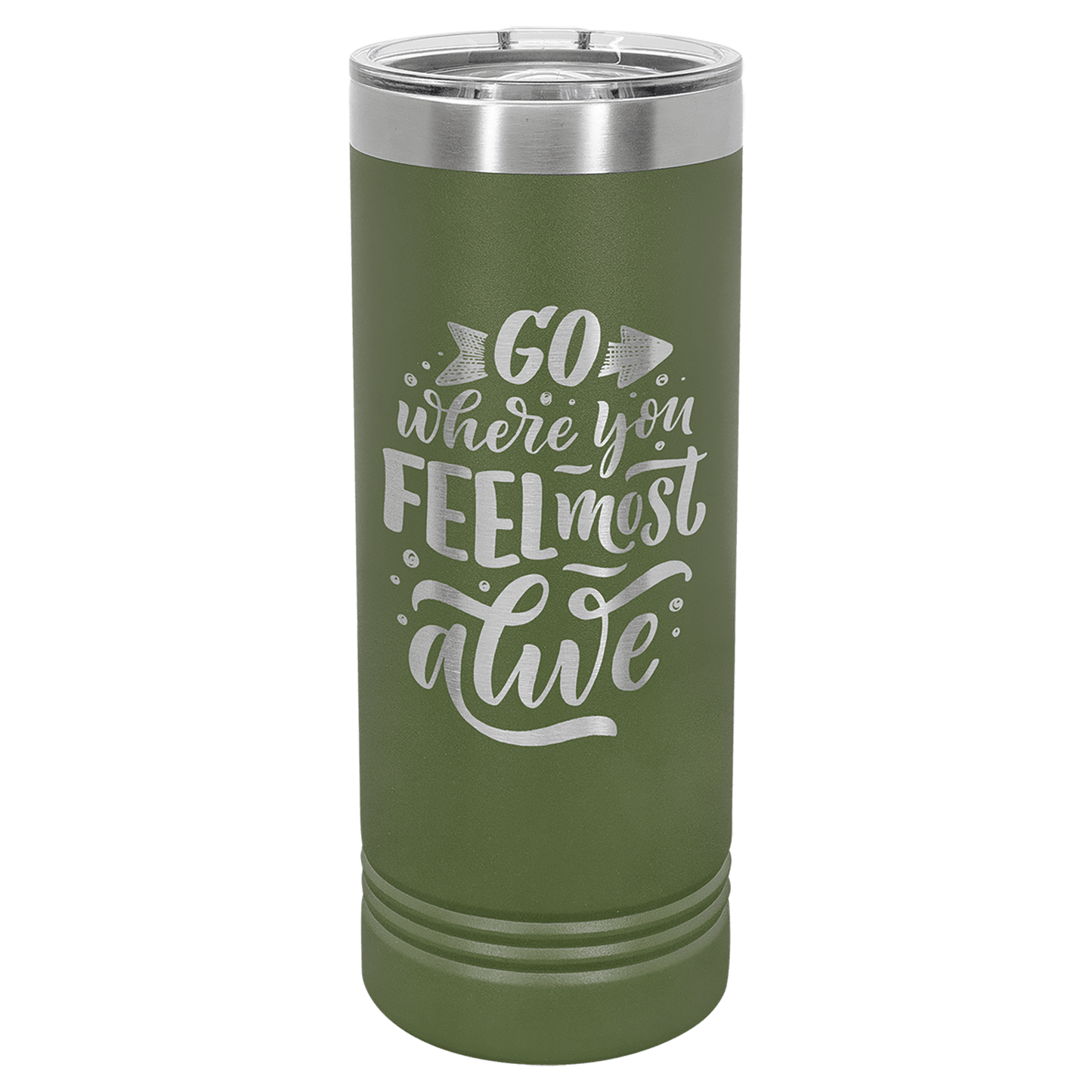 Custom Skinny Tumbler - Olive