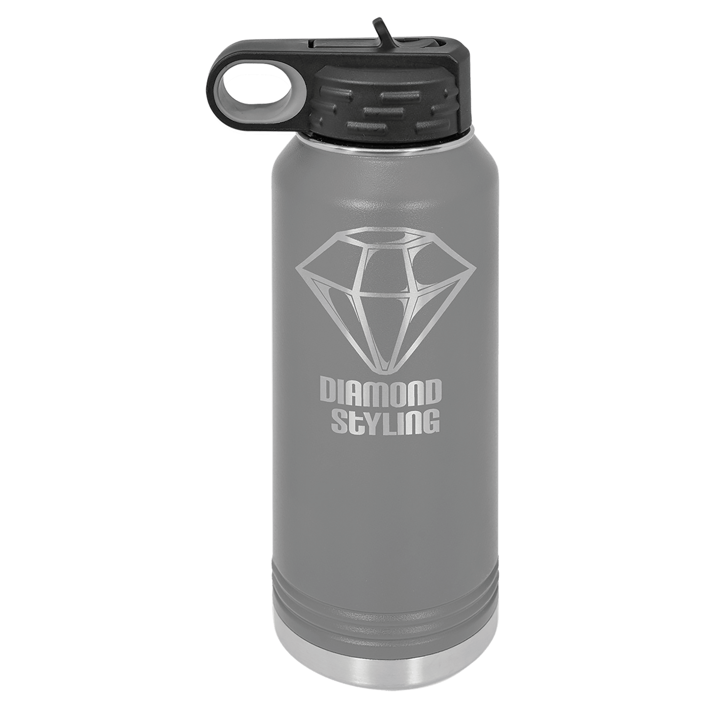 Custom Water Bottle - Grey