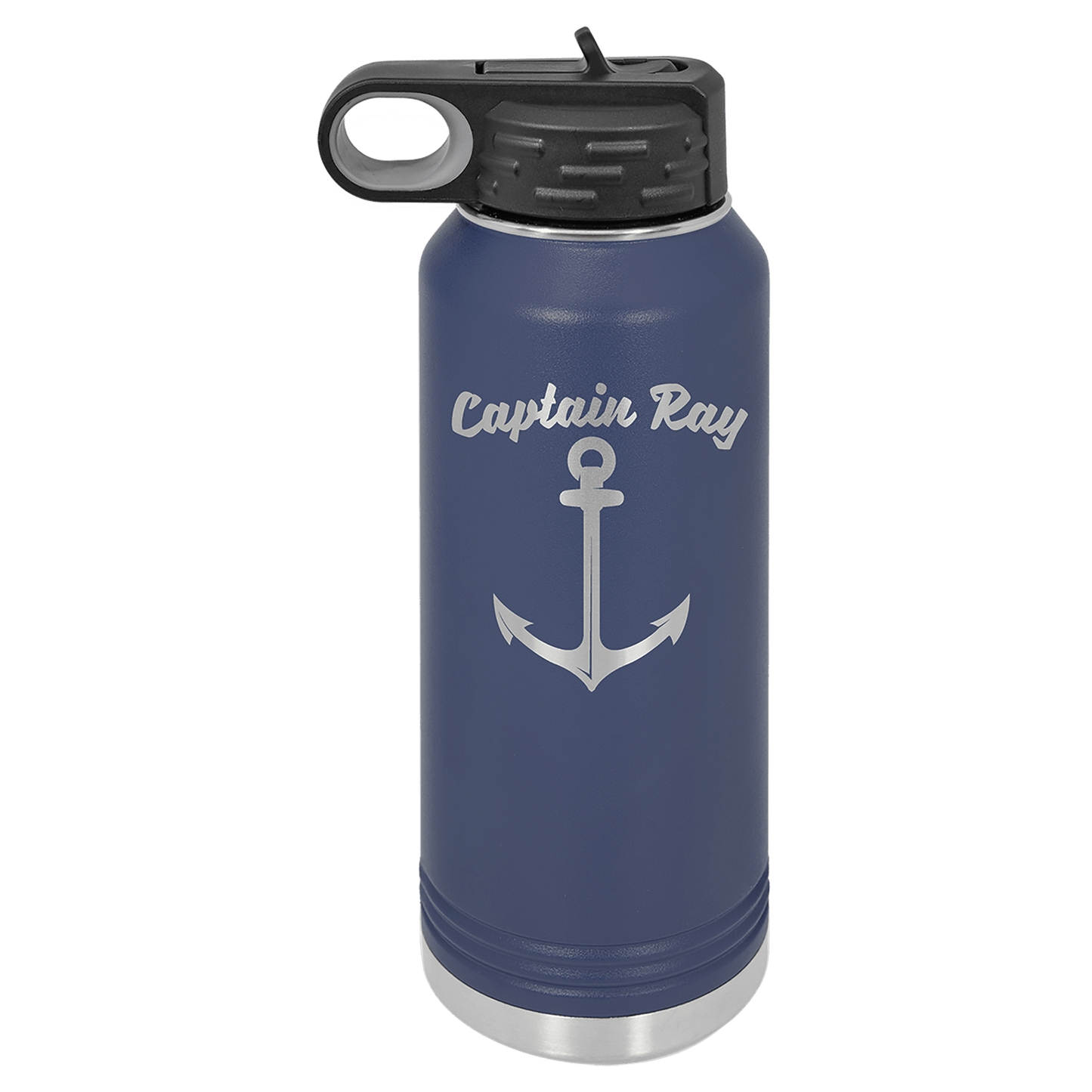 Custom Water Bottle - Navy Blue