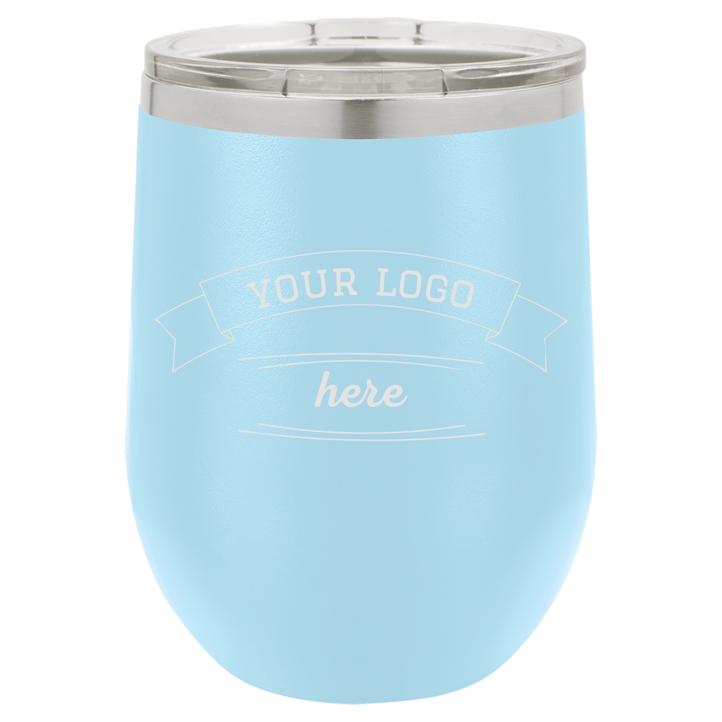 Custom Wine Tumbler - Light Blue