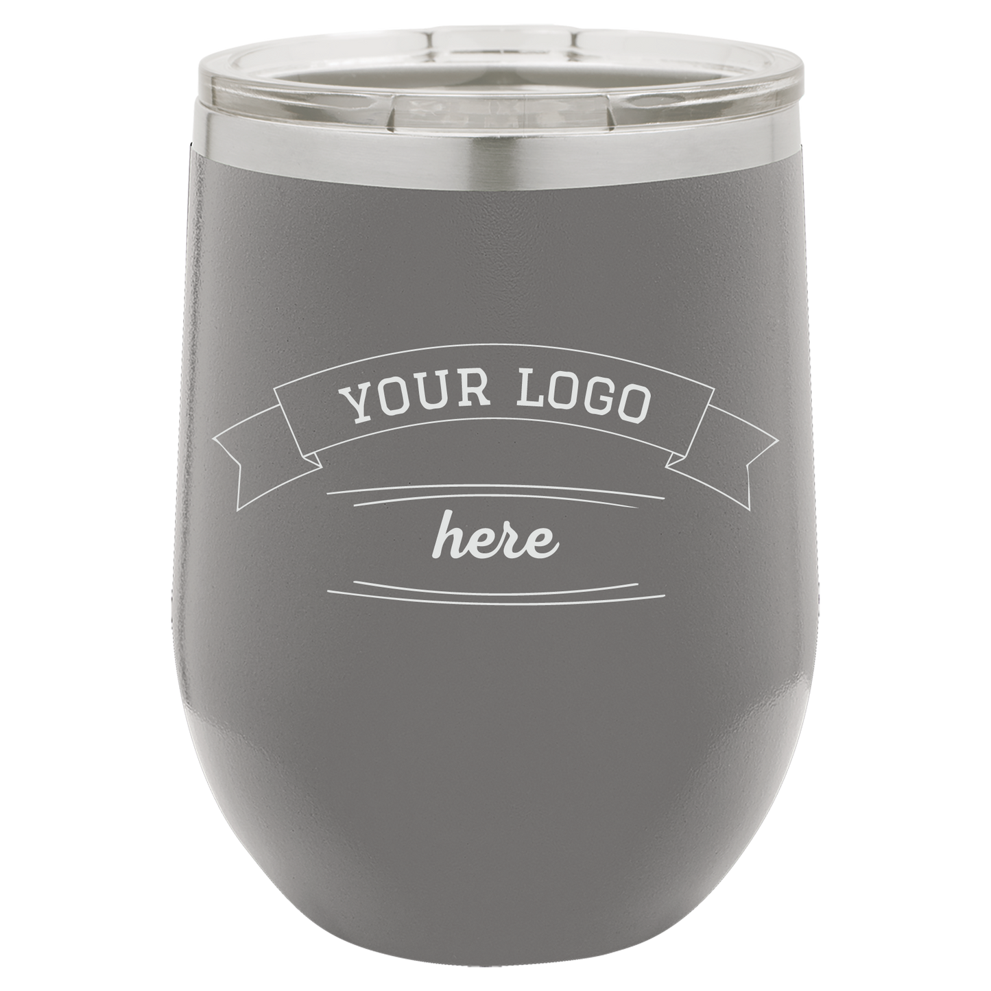 Custom Wine Tumbler - Grey