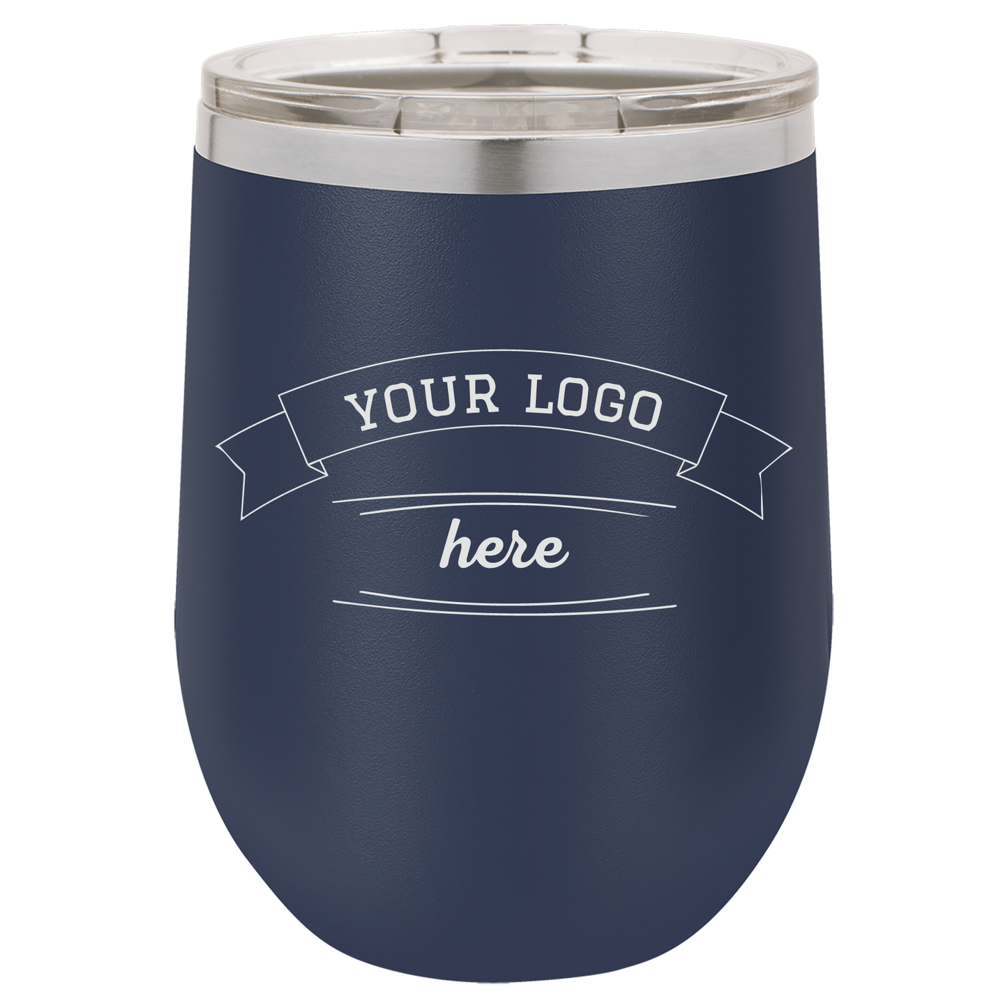 Custom Wine Tumbler - Navy Blue