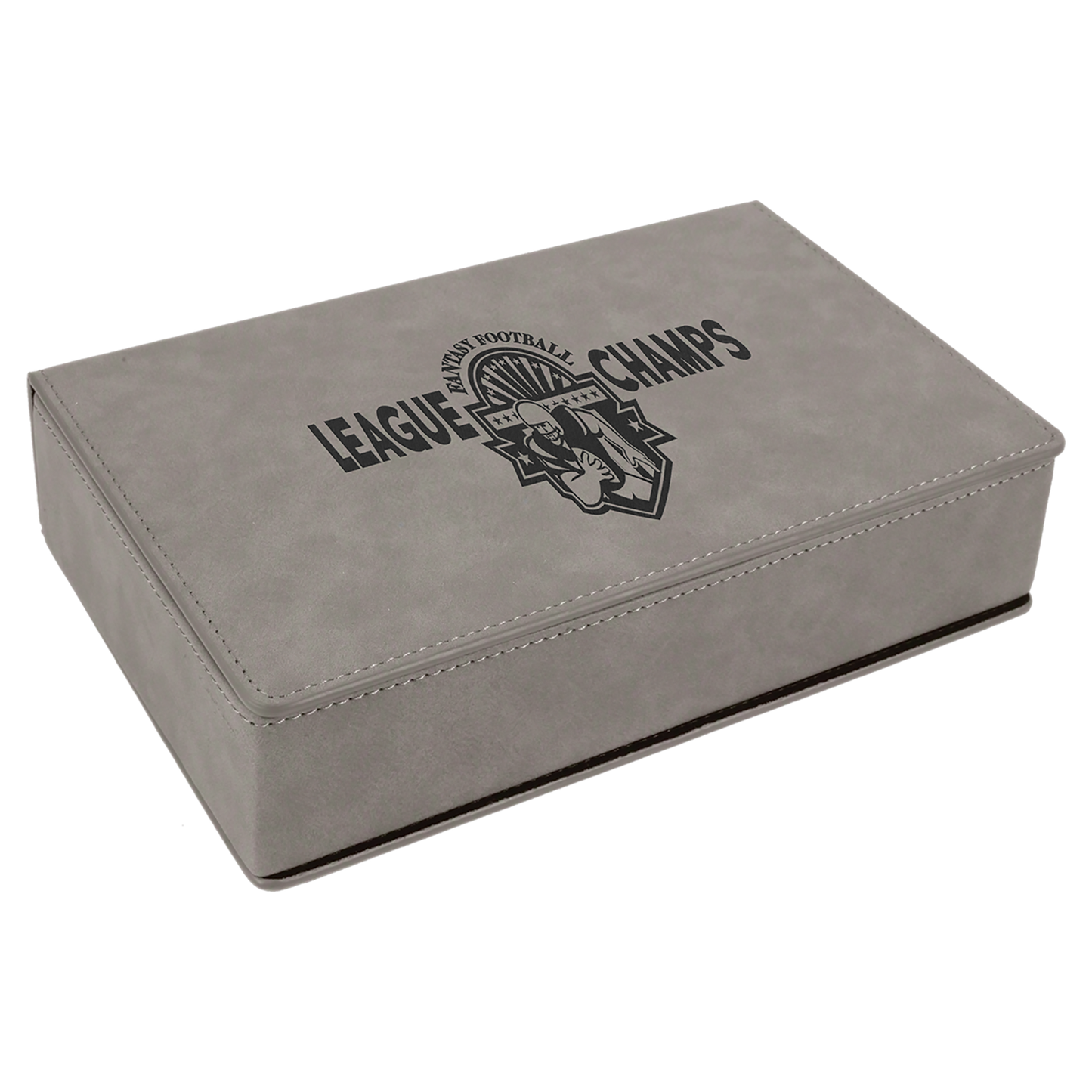 Custom Flask Gift Set - Leather - Grey