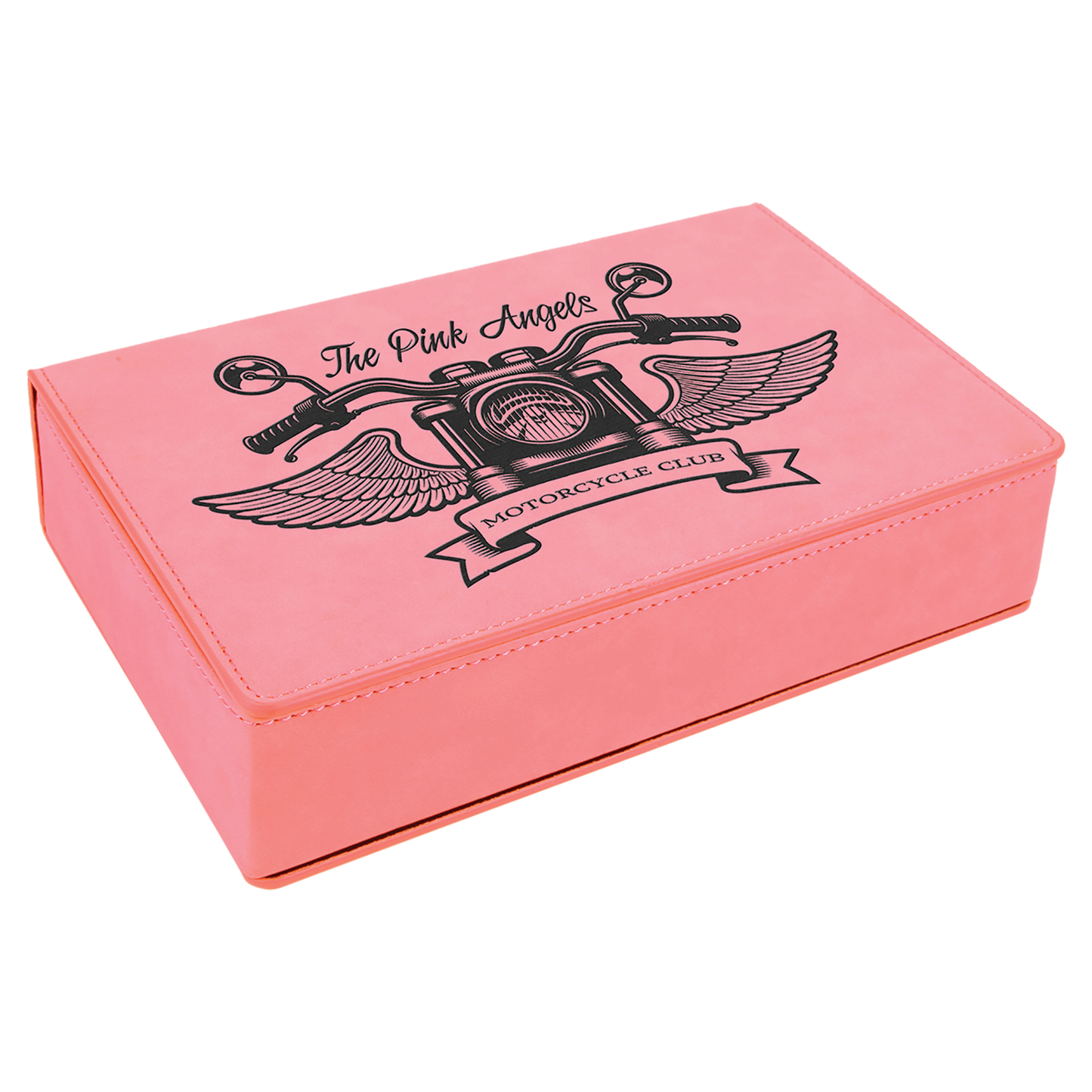 Custom Flask Gift Set - Leather - Pink