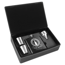 Custom Flask Gift Set - Metal - Black