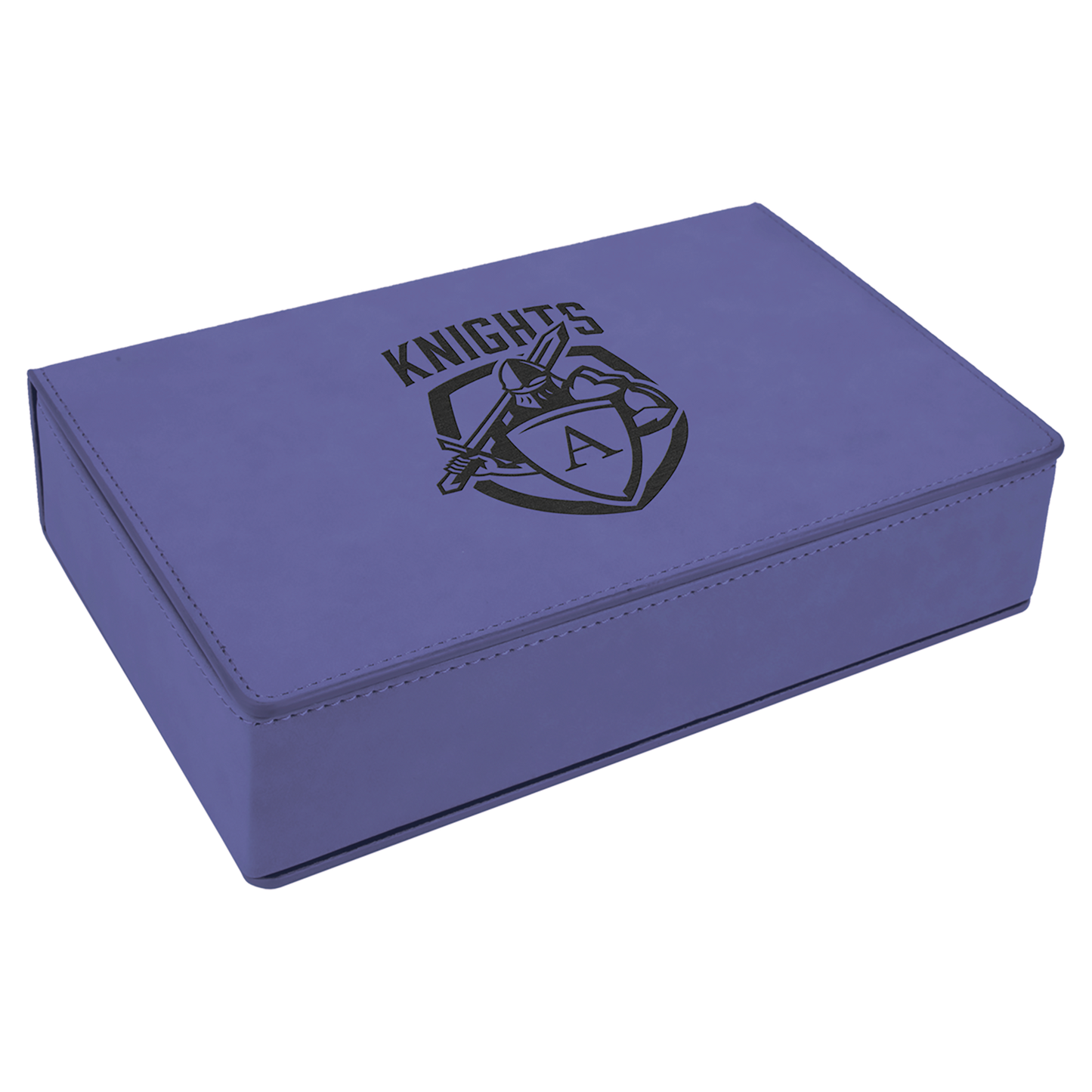 Custom Flask Gift Set - Leather - Purple