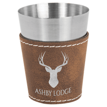 Custom Shot Glass - Rustic with Silver Engraving