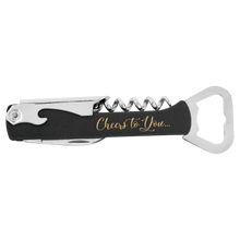 Custom Wine Key - Black with Gold Engraving