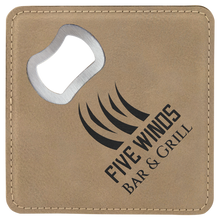 Coaster Bottle Opener - Light Brown