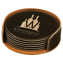 Custom Coaster Set - Black with Gold Enrgaving