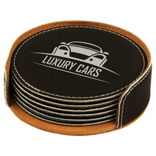 Custom Coaster Set - Black with Silver Engraving