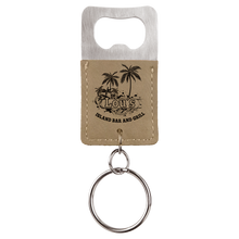 Keychain Bottle Opener - Rectangle - Light Brown