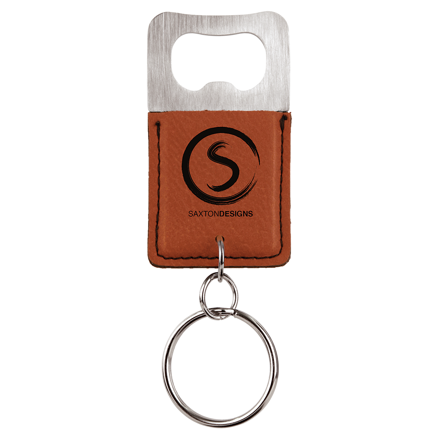 Keychain Bottle Opener - Rectangle - Rawhide