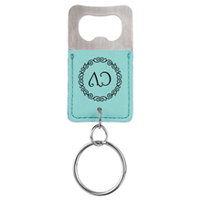 Keychain Bottle Opener - Rectangle - Light Blue