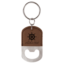 Keychain Bottle Opener - Oval - Dark Brown