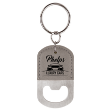 Keychain Bottle Opener - Oval - Grey