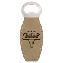 Custom Bottle Opener Magnet - Light Brown