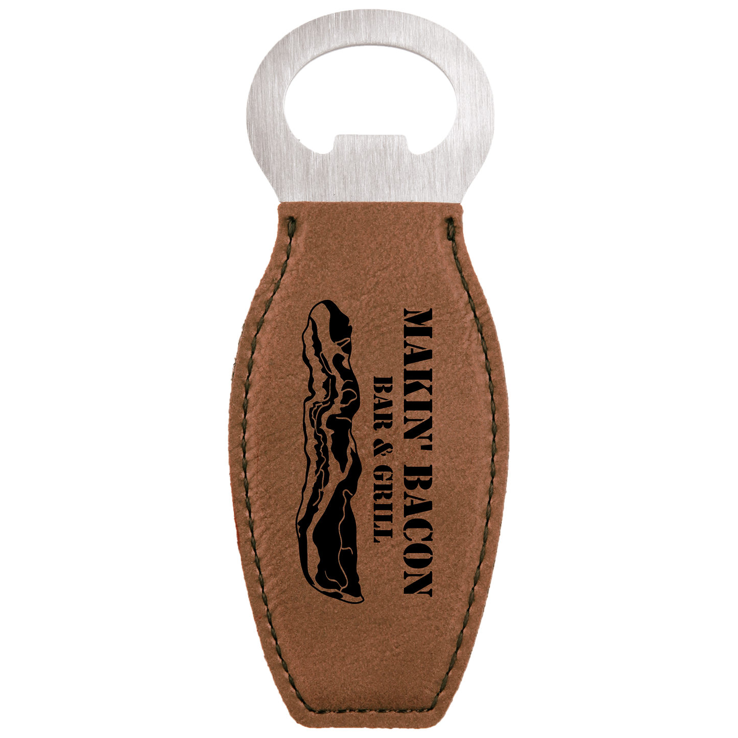 Custom Bottle Opener Magnet - Dark Brown