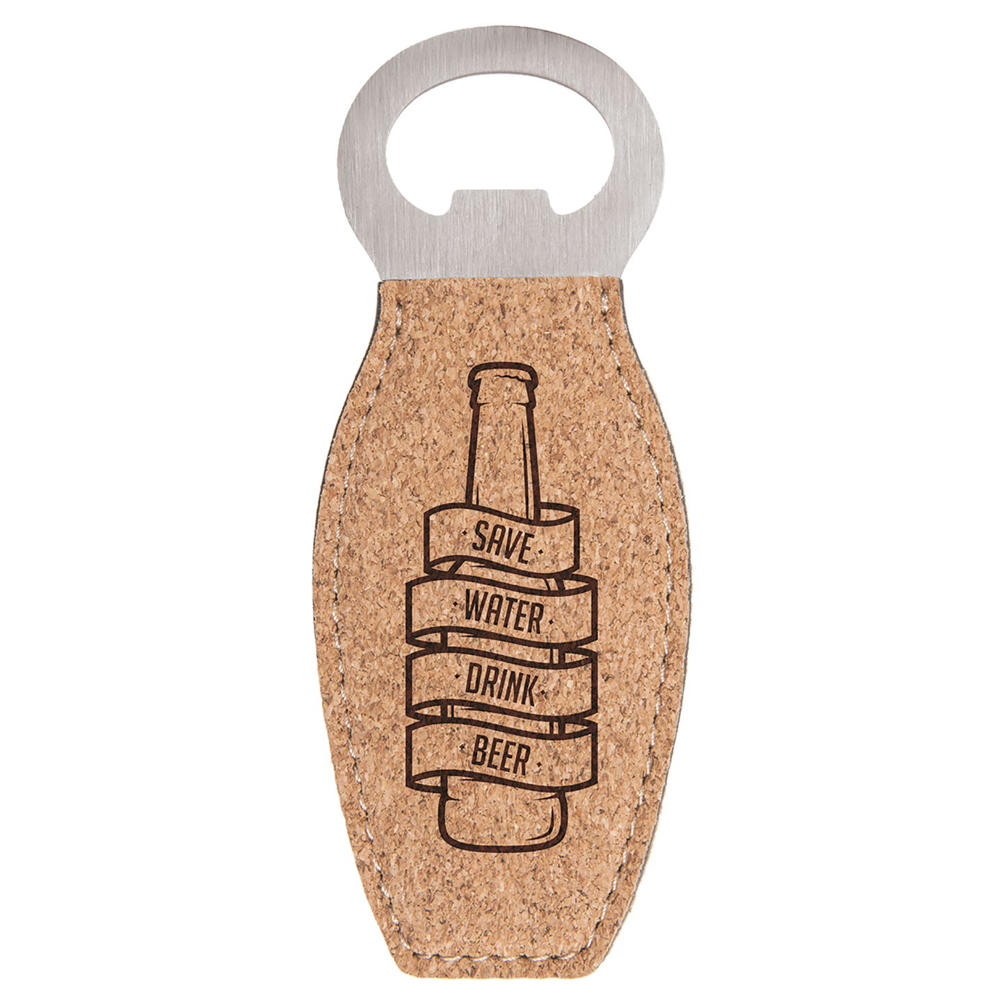 Custom Bottle Opener Magnet - Cork