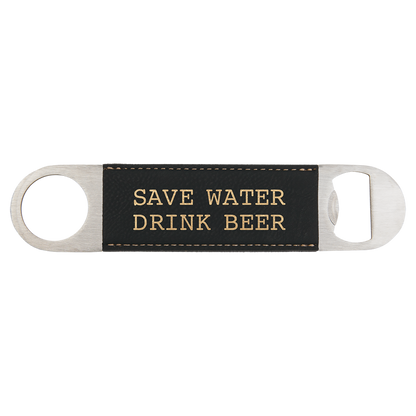 Custom Bottle Opener - Black with Gold Engraving
