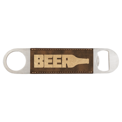 Custom Bottle Opener - Rustic with Gold Engraving