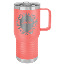 Custom Travel Mug - 20 Ounce - Coral