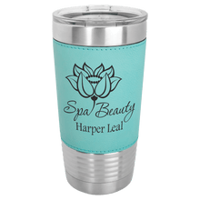 Leather Tumblers - 20 ounce - Light Blue