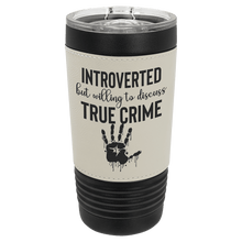 Black Leather Tumblers - 20 ounce - White Wrap