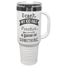 Custom 40 Ounce Travel Mug - White - Black Engraving