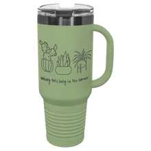 Custom 40 Ounce Travel Mug - Sage - Black Engraving