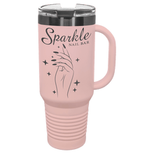 Custom 40 Ounce Travel Mug - Blush - Black Engraving