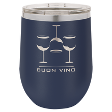 Custom Wine Tumbler - Navy Blue