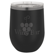 Custom Wine Tumbler - Black on Black