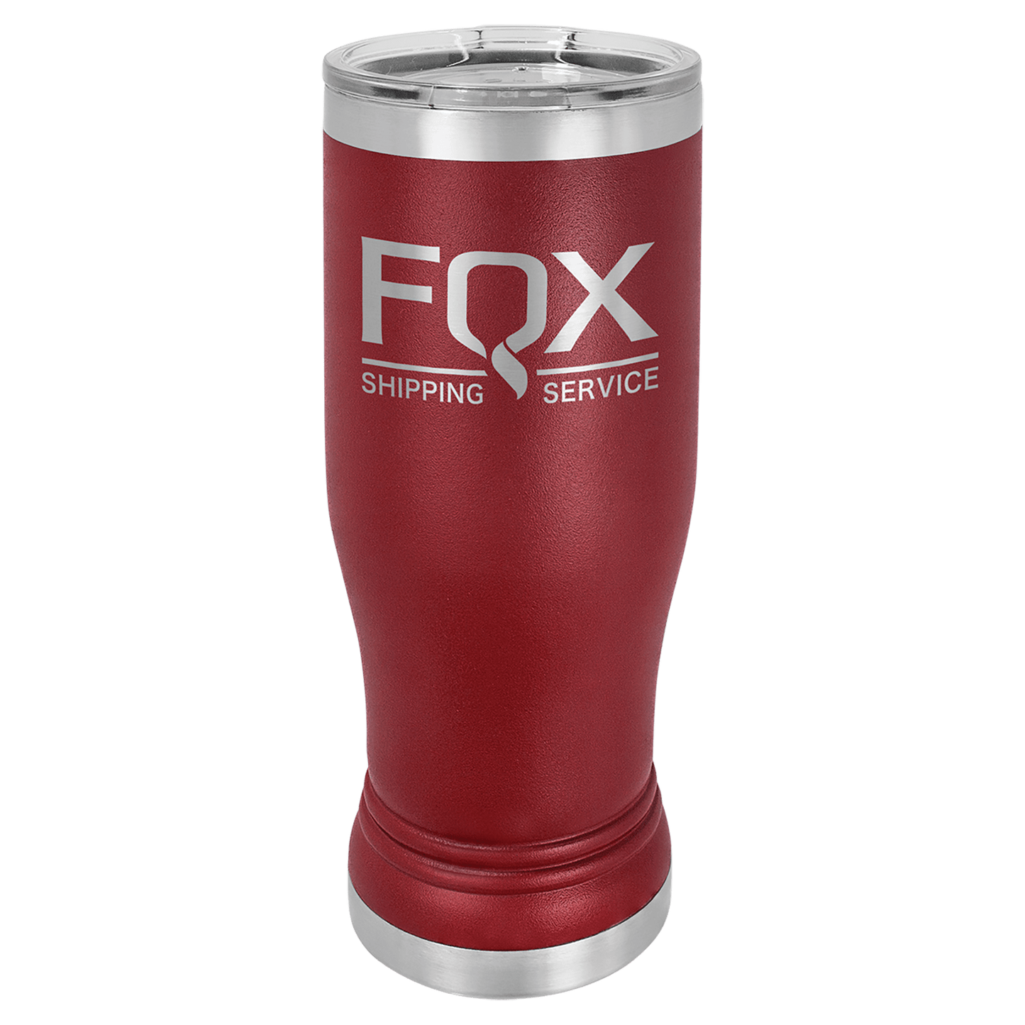 Custom Pilsner Tumbler - 14 Ounce - Dark Red